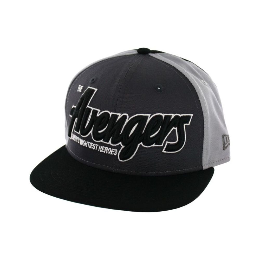 The Avengers Men's Snap Back Baseball Cap, Black/Grey